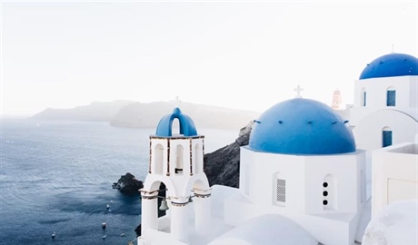 Santorini, Greece: White Villages Above the Aegean Sea