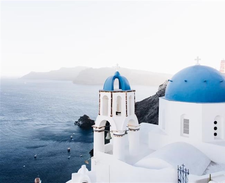 Santorini, Greece: White Villages Above the Aegean Sea